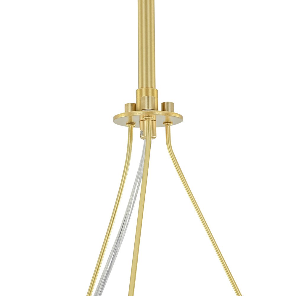 Brass Halo Shine Opal Glass Bubble Ring Chandelier
