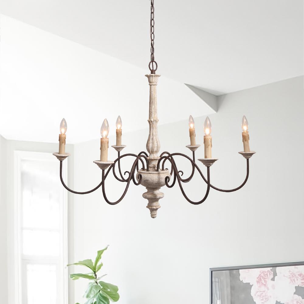 Candle Style Shabby Chic Chandelier