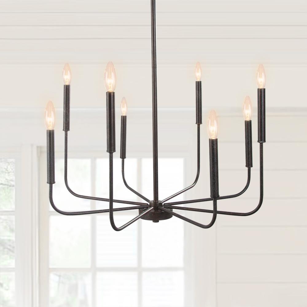 Candle Style Simple Metal Chandelier