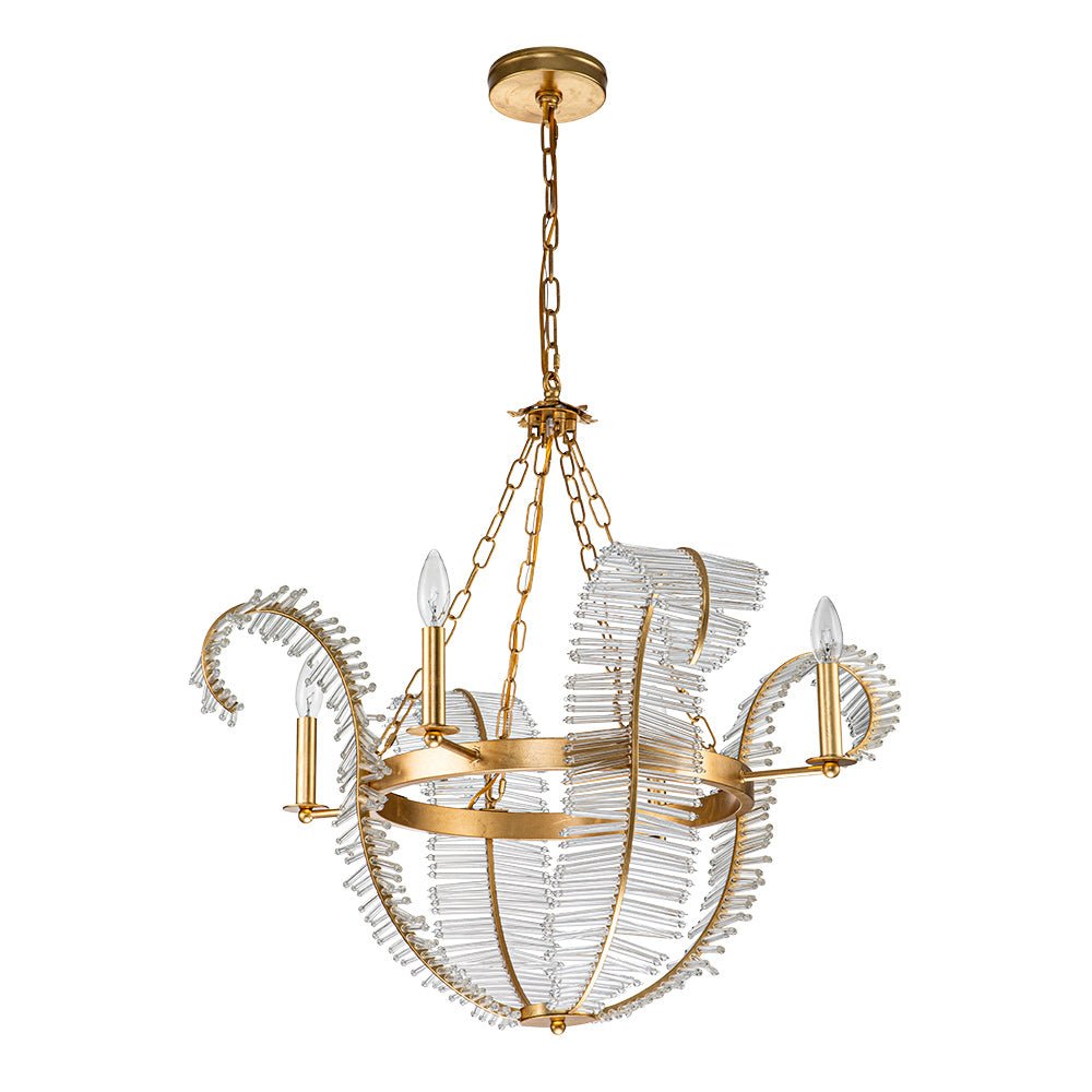 Chic Antique Crystal Floral Chandelier