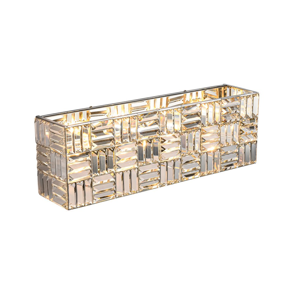Chrome Luxe Crystal Linear Rectangle Bath Vanity Light