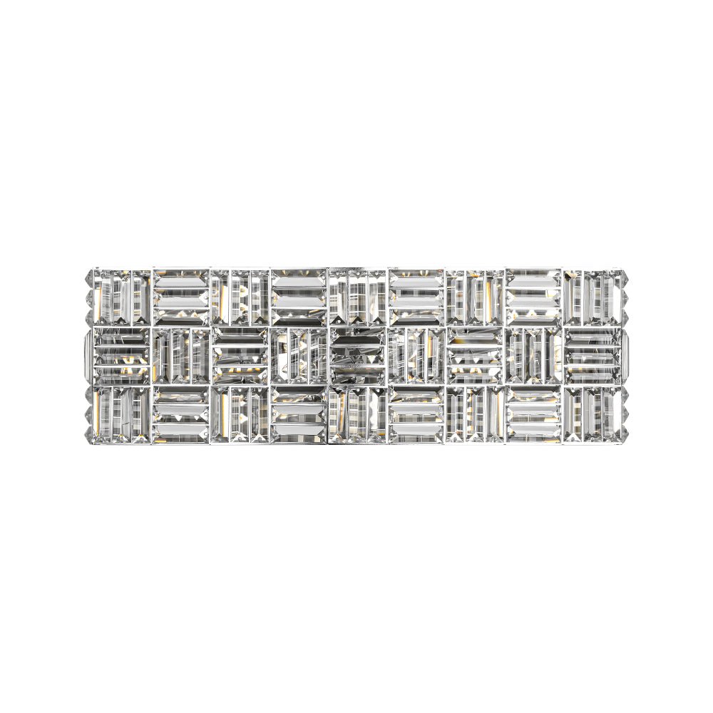 Chrome Luxe Crystal Linear Rectangle Bath Vanity Light