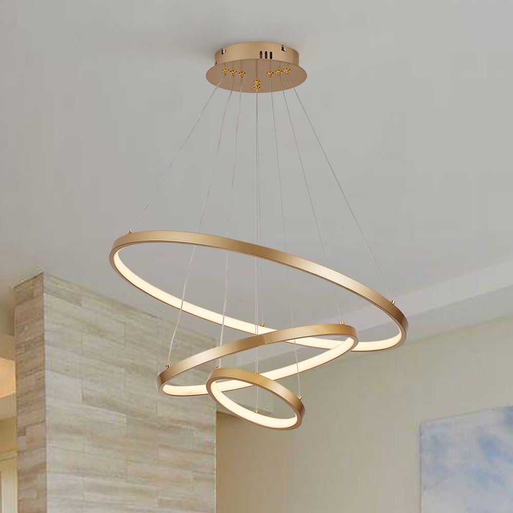 Contemporary Adjustable 3-Tier LED Circle Light