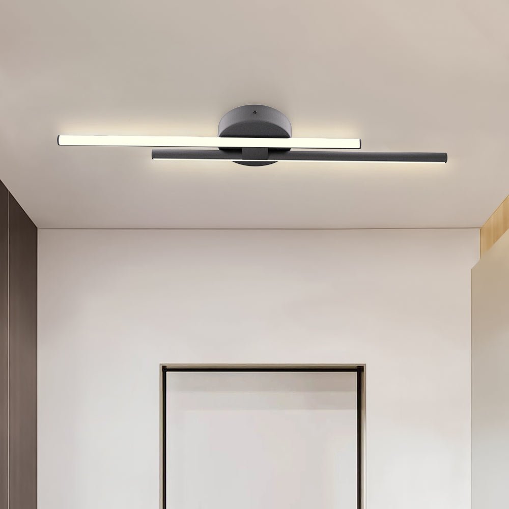 Contemporary Dimmable Linear LED Semi Flush Mount Light