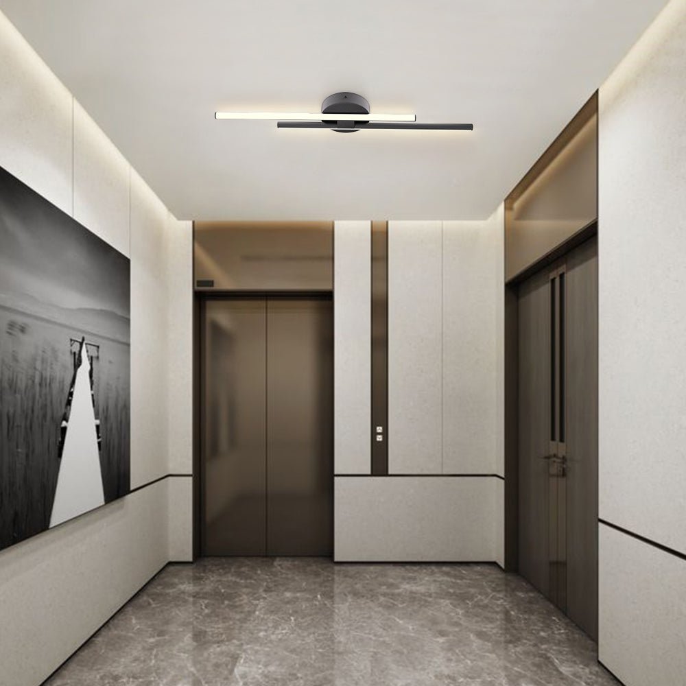 Contemporary Dimmable Linear LED Semi Flush Mount Light