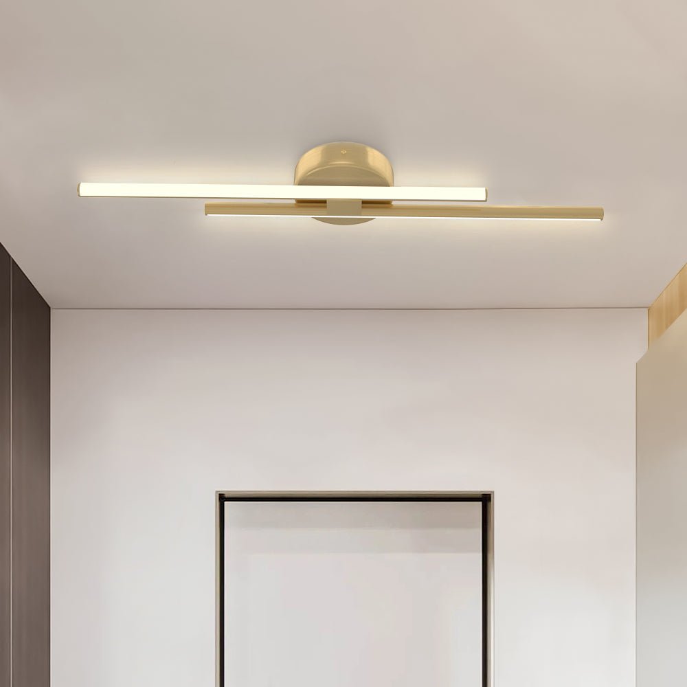 Contemporary Dimmable Linear LED Semi Flush Mount Light