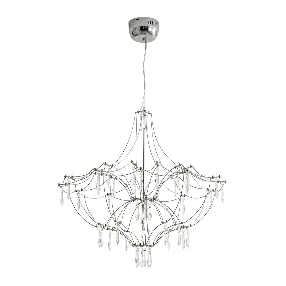 Contemporary Glam Starry Geometric LED Crystal Chandelier