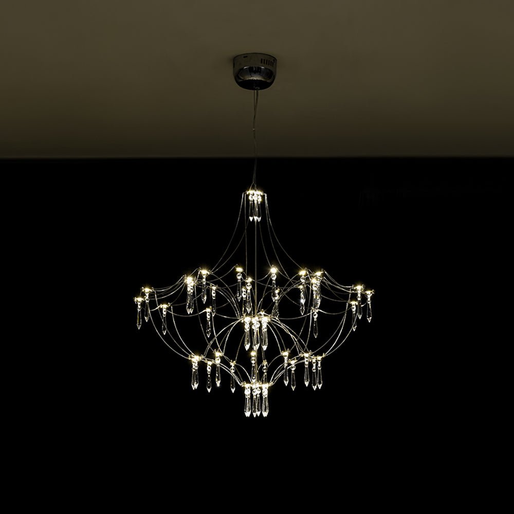 Contemporary Glam Starry Geometric LED Crystal Chandelier