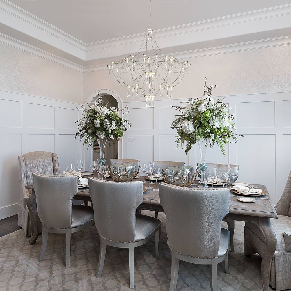 Contemporary Glam Starry Geometric LED Crystal Chandelier