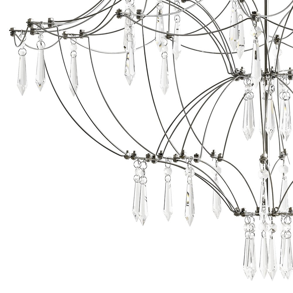 Contemporary Glam Starry Geometric LED Crystal Chandelier