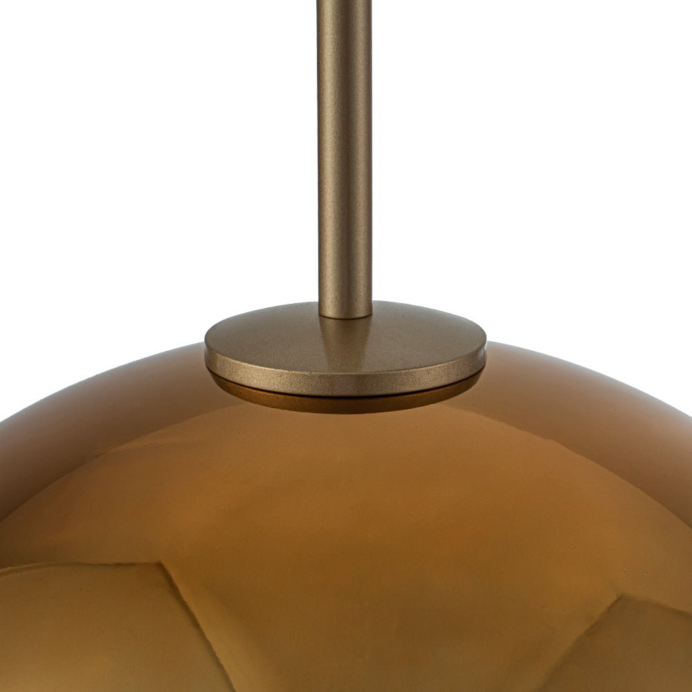 Contemporary Polished Gradual Glass Globe 3-Light Pendant
