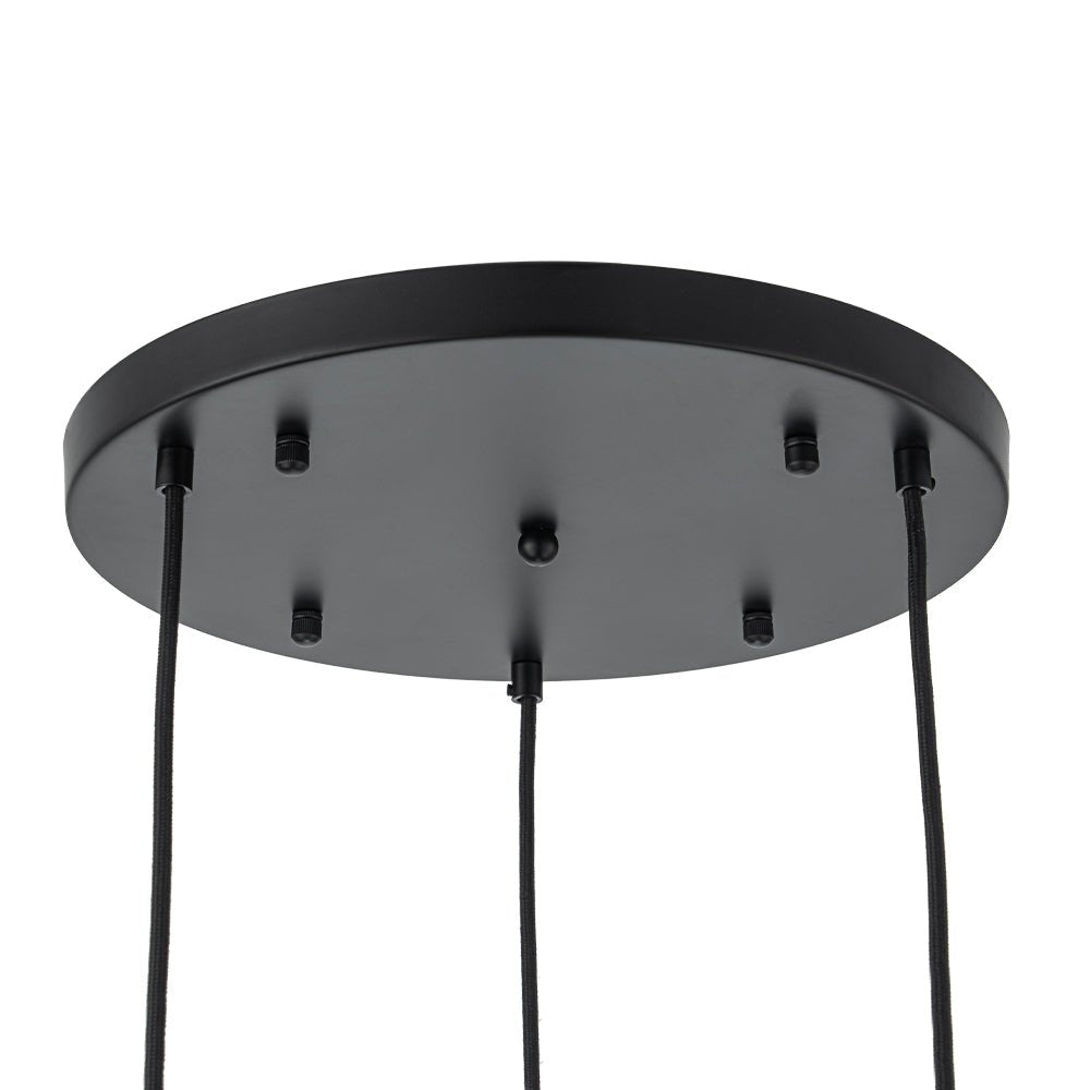 Contemporary Polished Gradual Glass Globe 3-Light Pendant