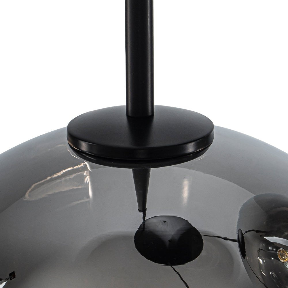 Contemporary Polished Gradual Glass Globe 3-Light Pendant