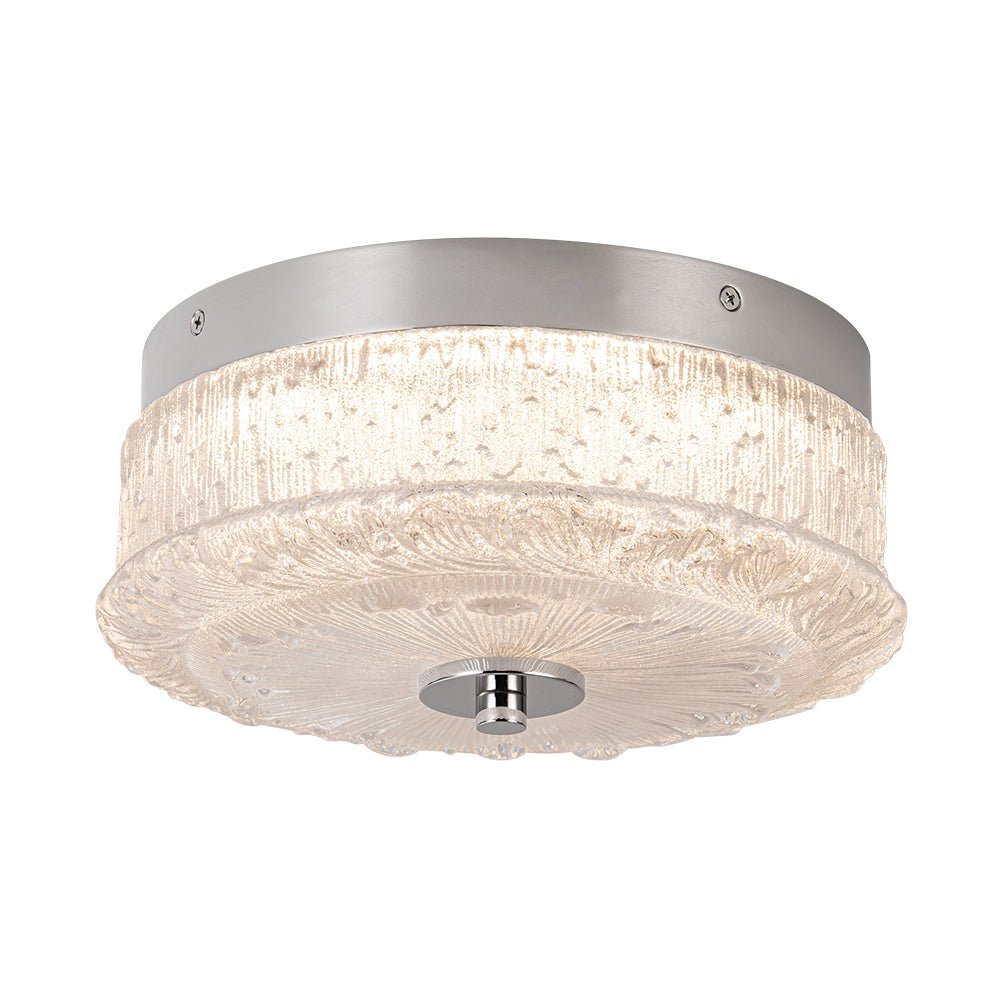 Decorative Clear Glazed Glass Round LED Ceiling Light