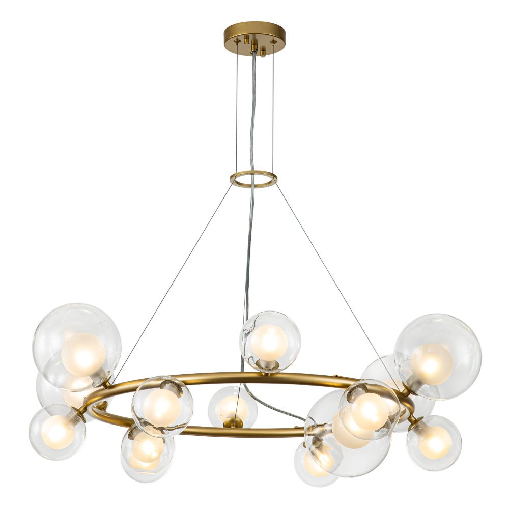 Decorative Halo Glass Globe Bubble Ring Chandelier