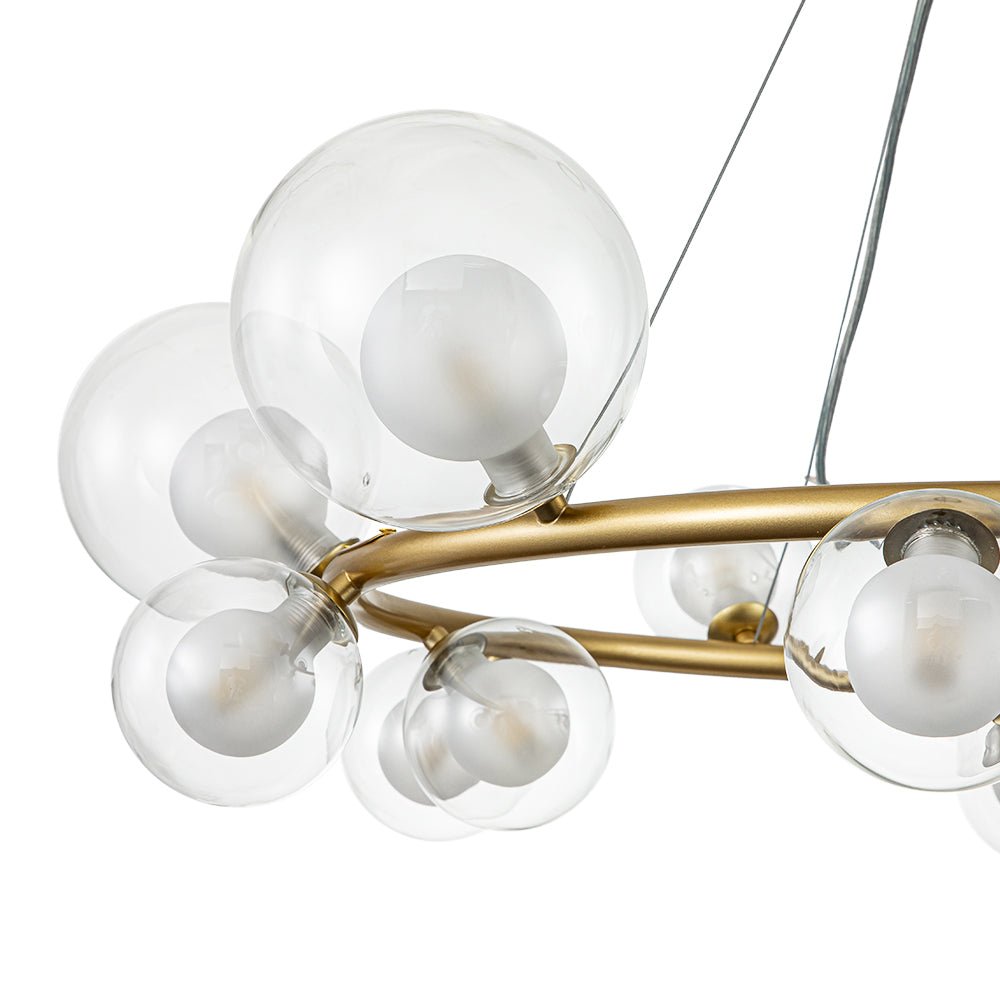 Decorative Halo Glass Globe Bubble Ring Chandelier