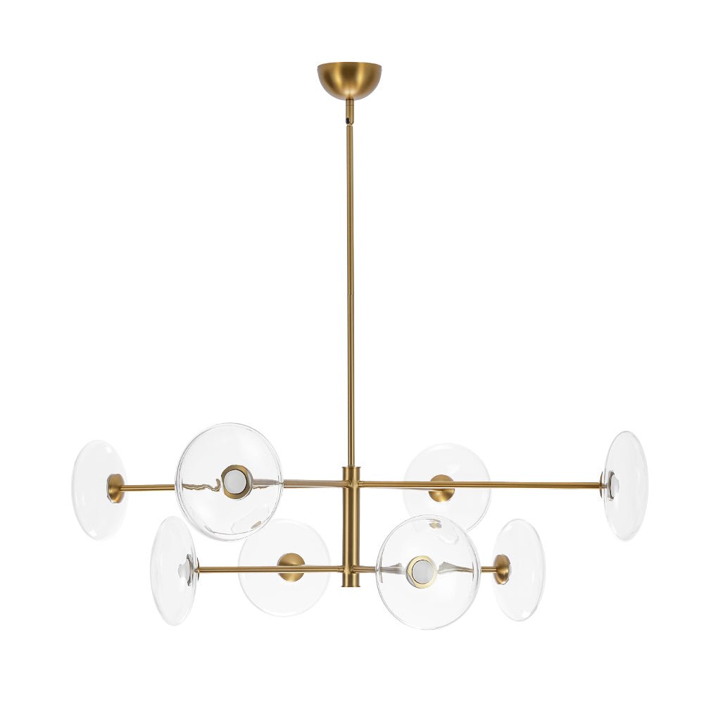 Designer Dimmable LED 8-light Glass Tiered Sputnik Chandelier