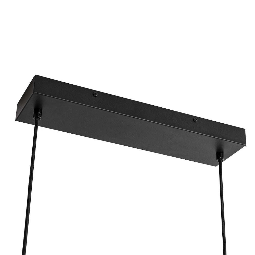 Dimmable LED Ribbed Glass Shade Kitchen Island Chandelier