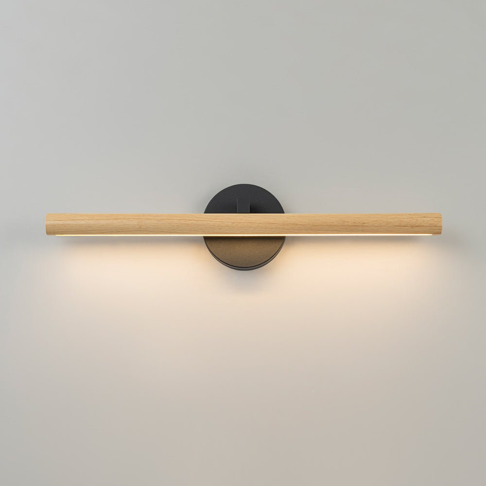 Dimmable LED Rotatable Linear Wooden Vanity Sconce Picture Light