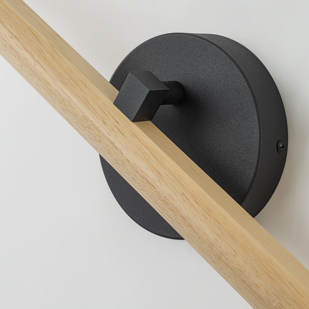 Dimmable LED Rotatable Linear Wooden Vanity Sconce Picture Light