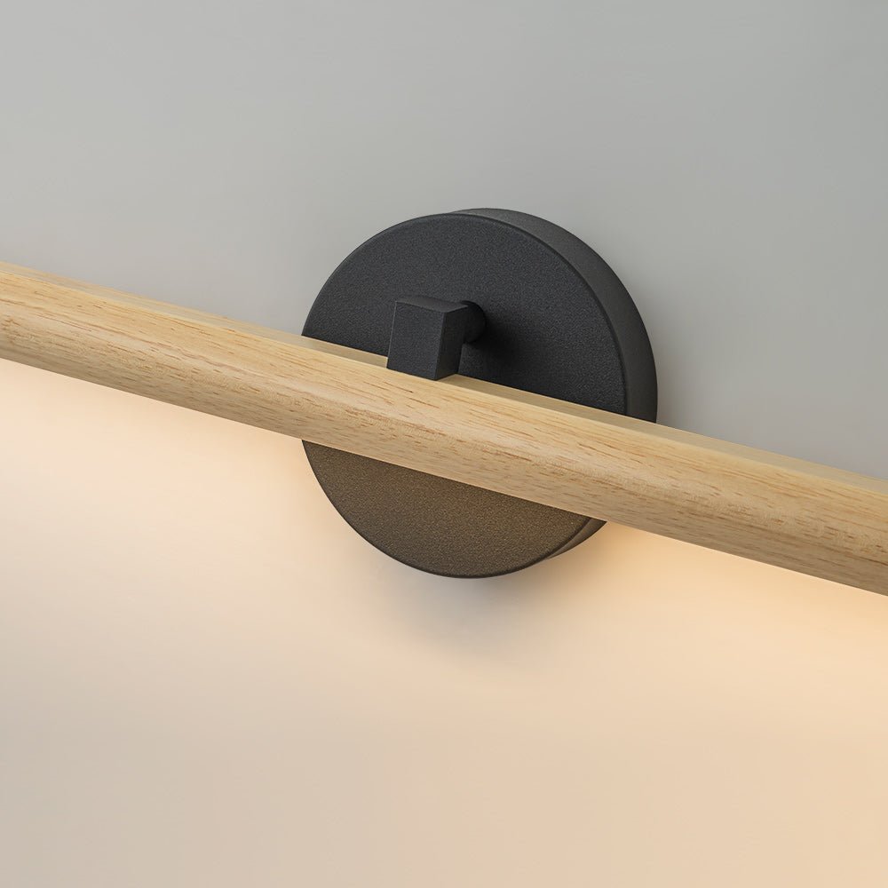 Dimmable LED Rotatable Linear Wooden Vanity Sconce Picture Light