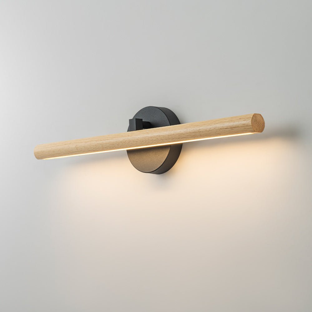 Dimmable LED Rotatable Linear Wooden Vanity Sconce Picture Light