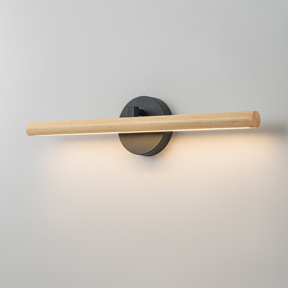 Dimmable LED Rotatable Linear Wooden Vanity Sconce Picture Light