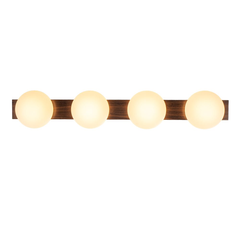 Dimmable LED Walnut Wood Grain Linear Island Chandelier