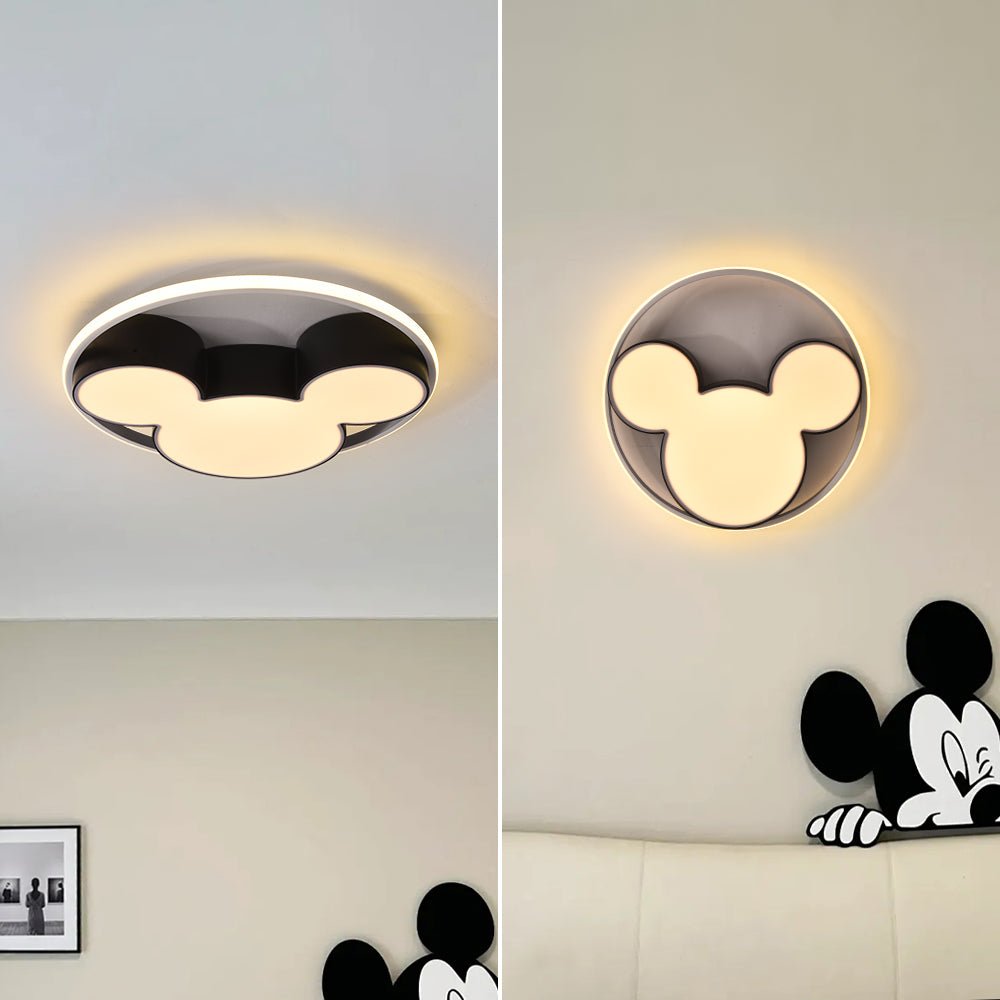 Dimmable Modern Mickey Design LED Flush Ceiling Light