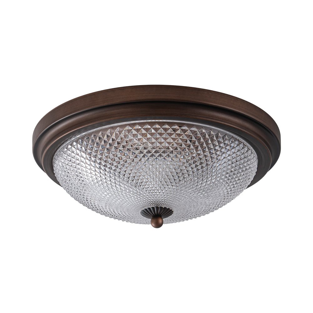 Dimmable Prismatic Glass LED Flush Mount Ceiling Light