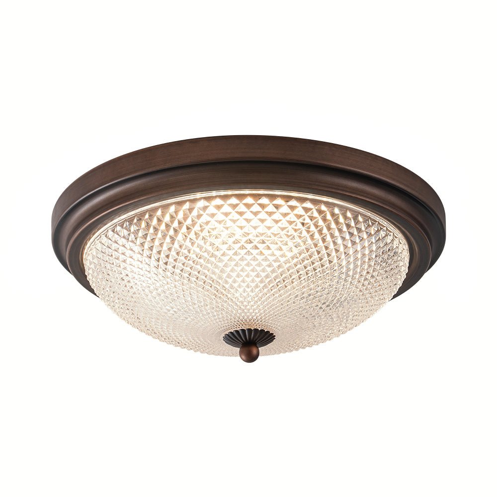 Dimmable Prismatic Glass LED Flush Mount Ceiling Light