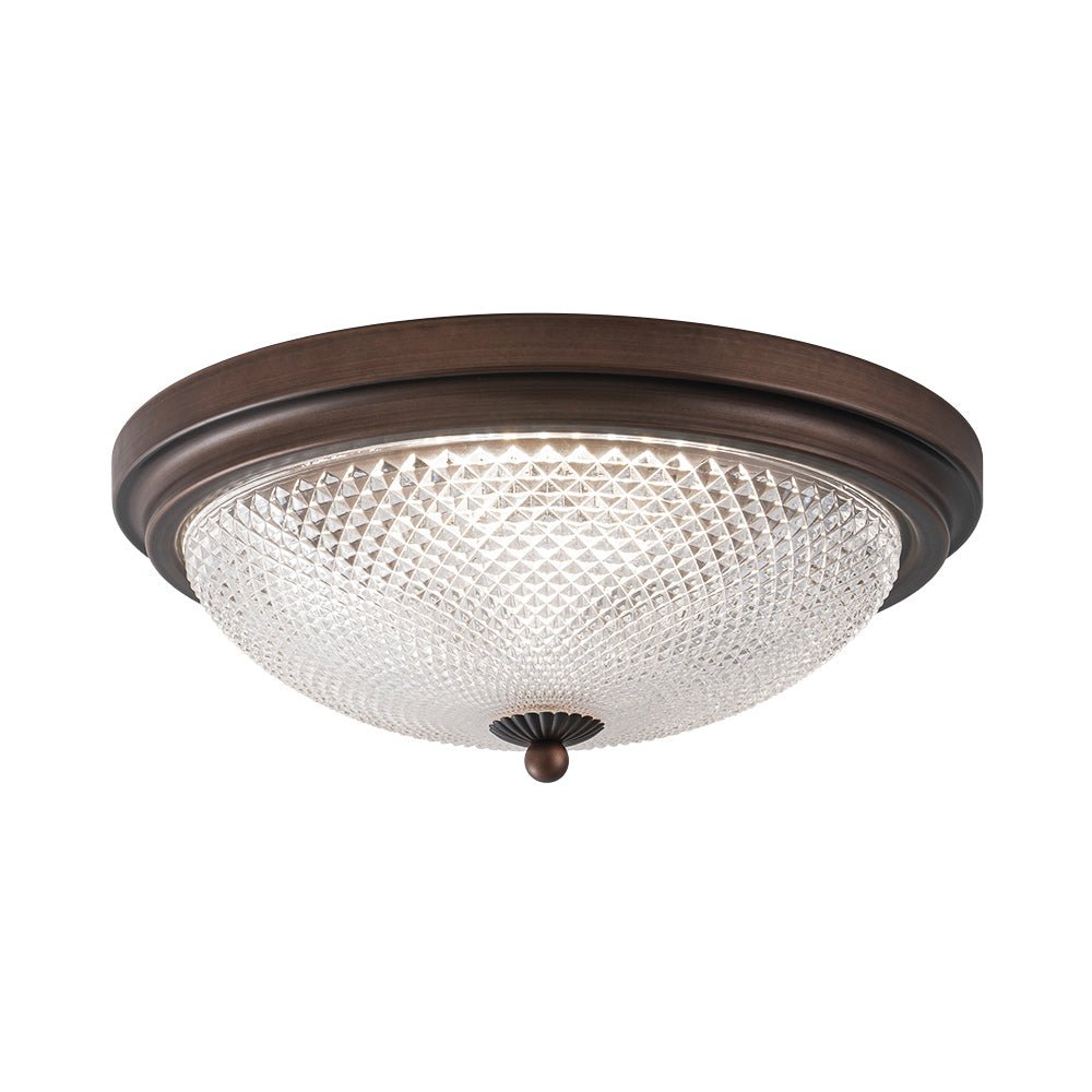 Dimmable Prismatic Glass LED Flush Mount Ceiling Light
