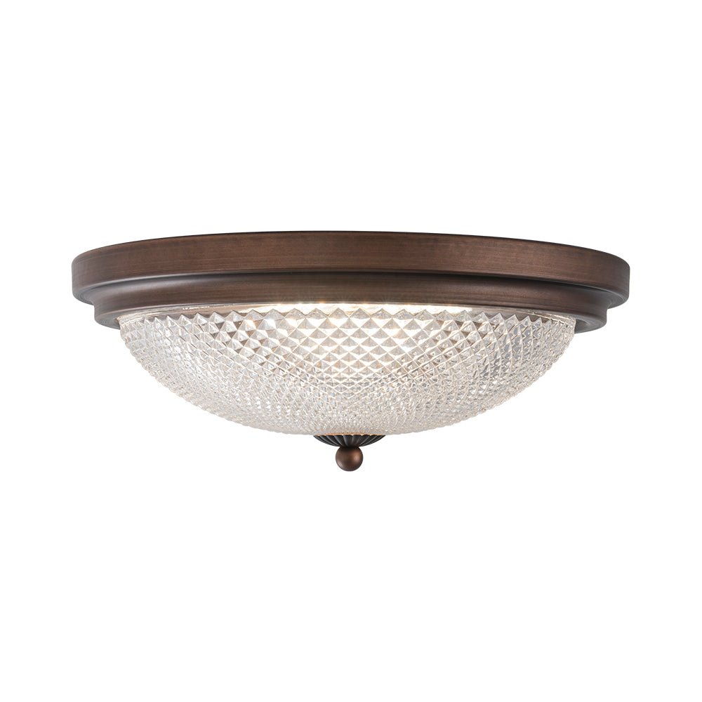 Dimmable Prismatic Glass LED Flush Mount Ceiling Light