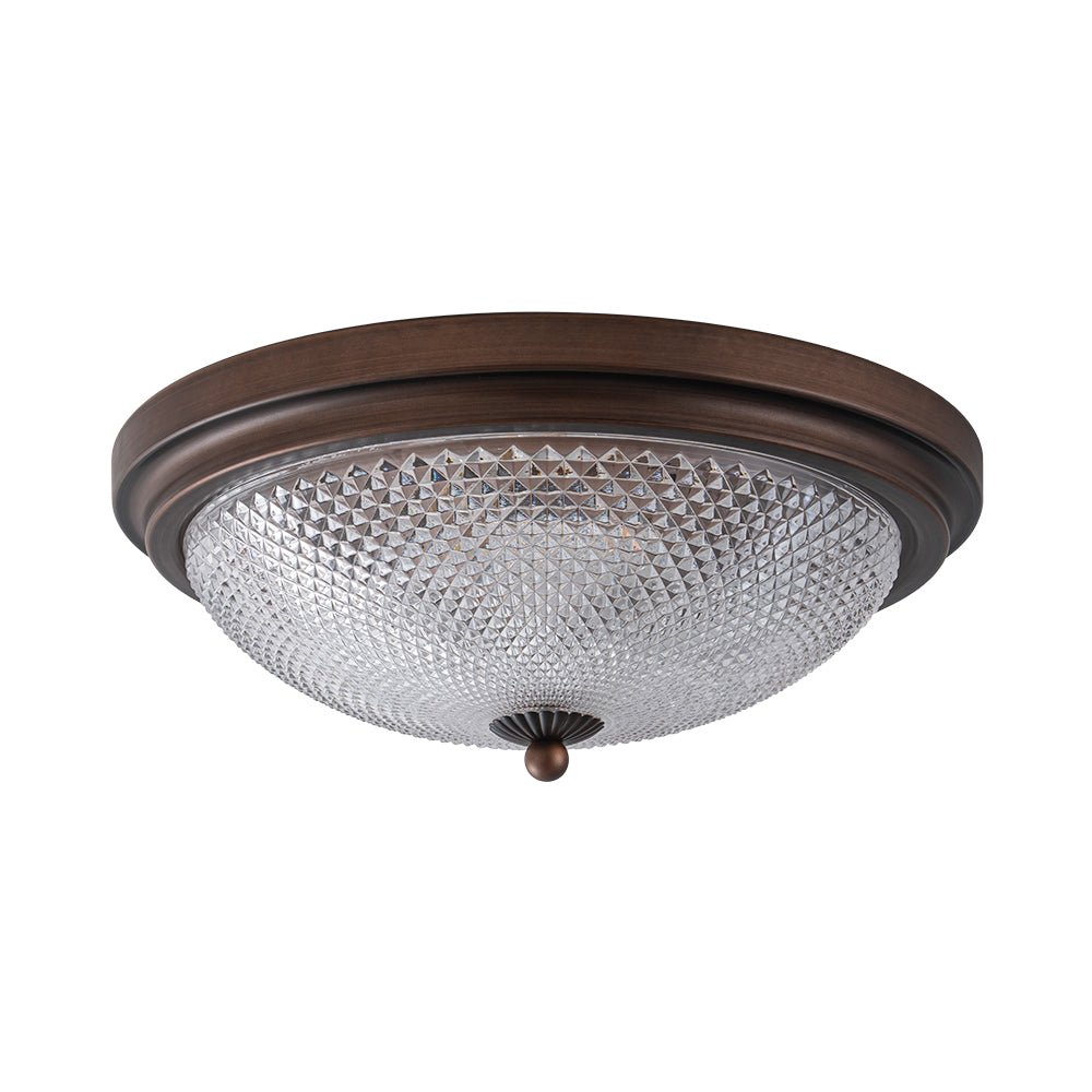 Dimmable Prismatic Glass LED Flush Mount Ceiling Light
