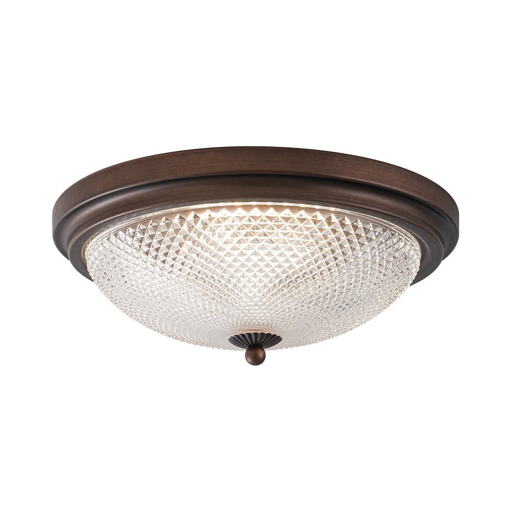 Dimmable Prismatic Glass LED Flush Mount Ceiling Light