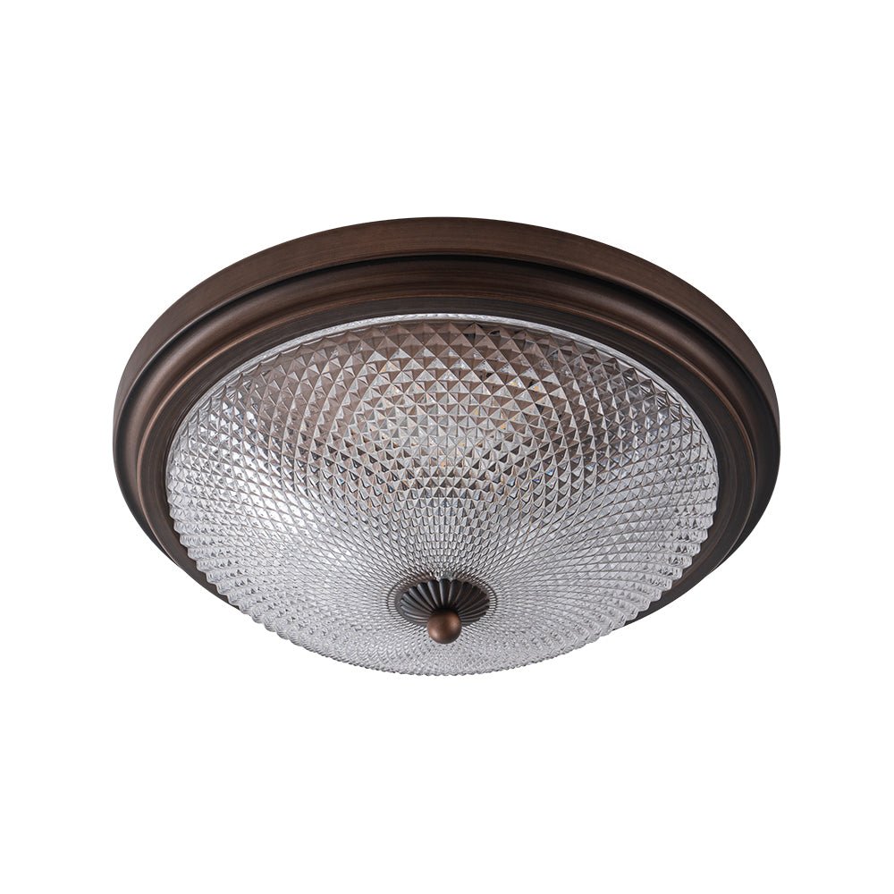 Dimmable Prismatic Glass LED Flush Mount Ceiling Light