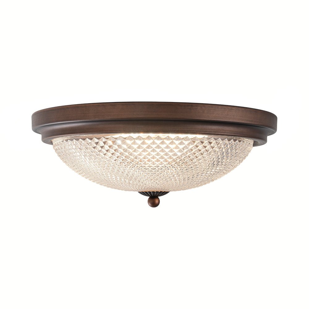 Dimmable Prismatic Glass LED Flush Mount Ceiling Light