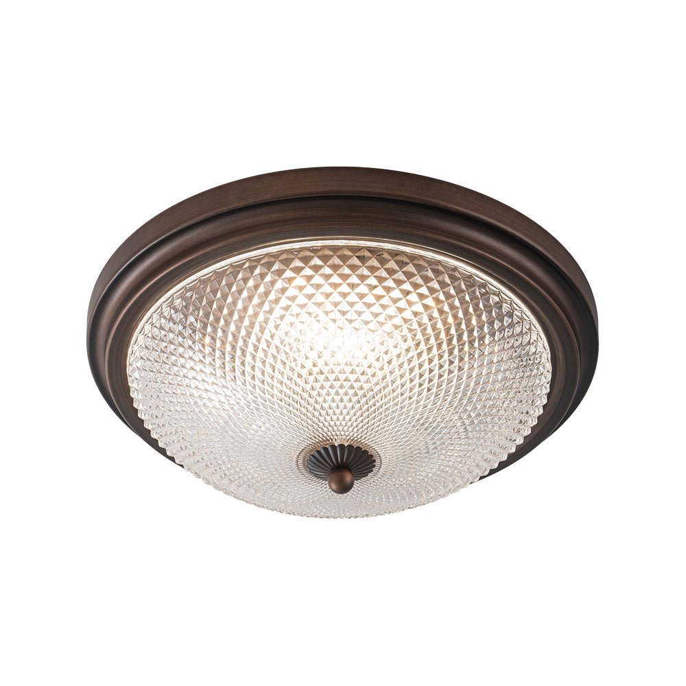 Dimmable Prismatic Glass LED Flush Mount Ceiling Light