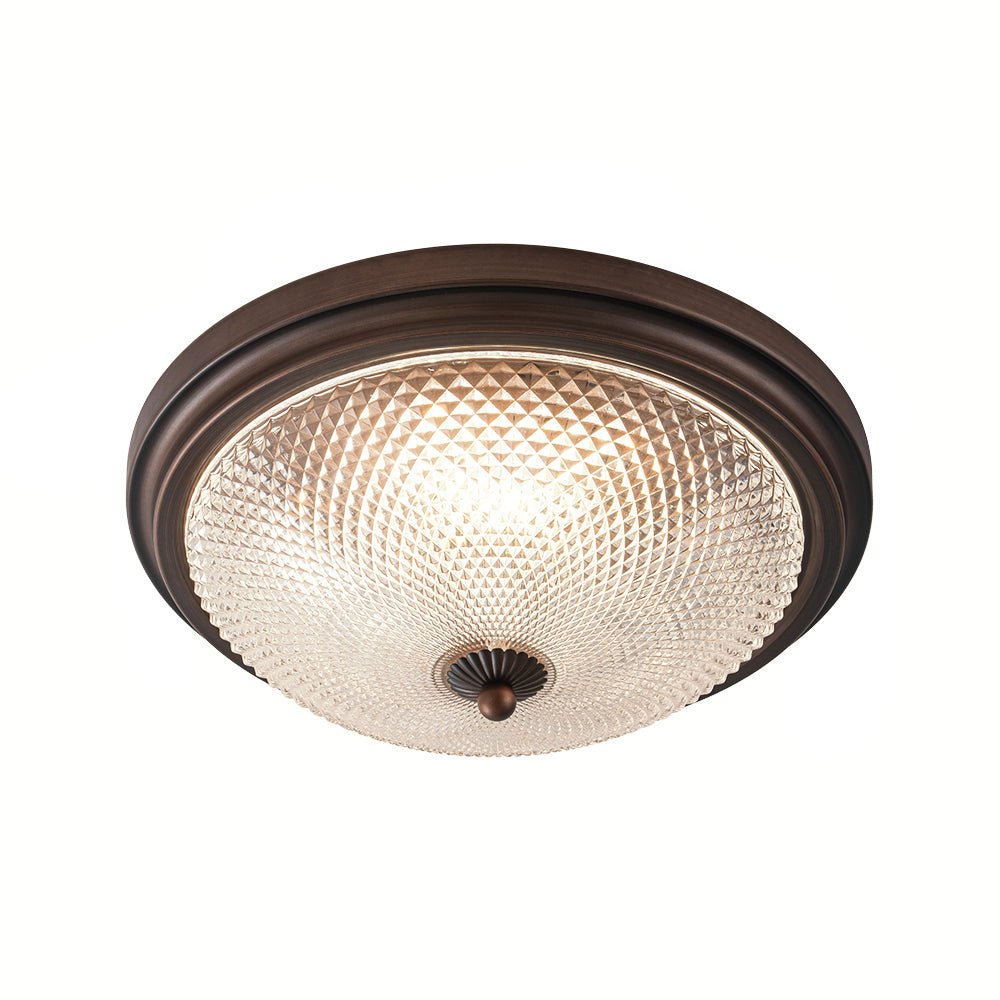 Dimmable Prismatic Glass LED Flush Mount Ceiling Light