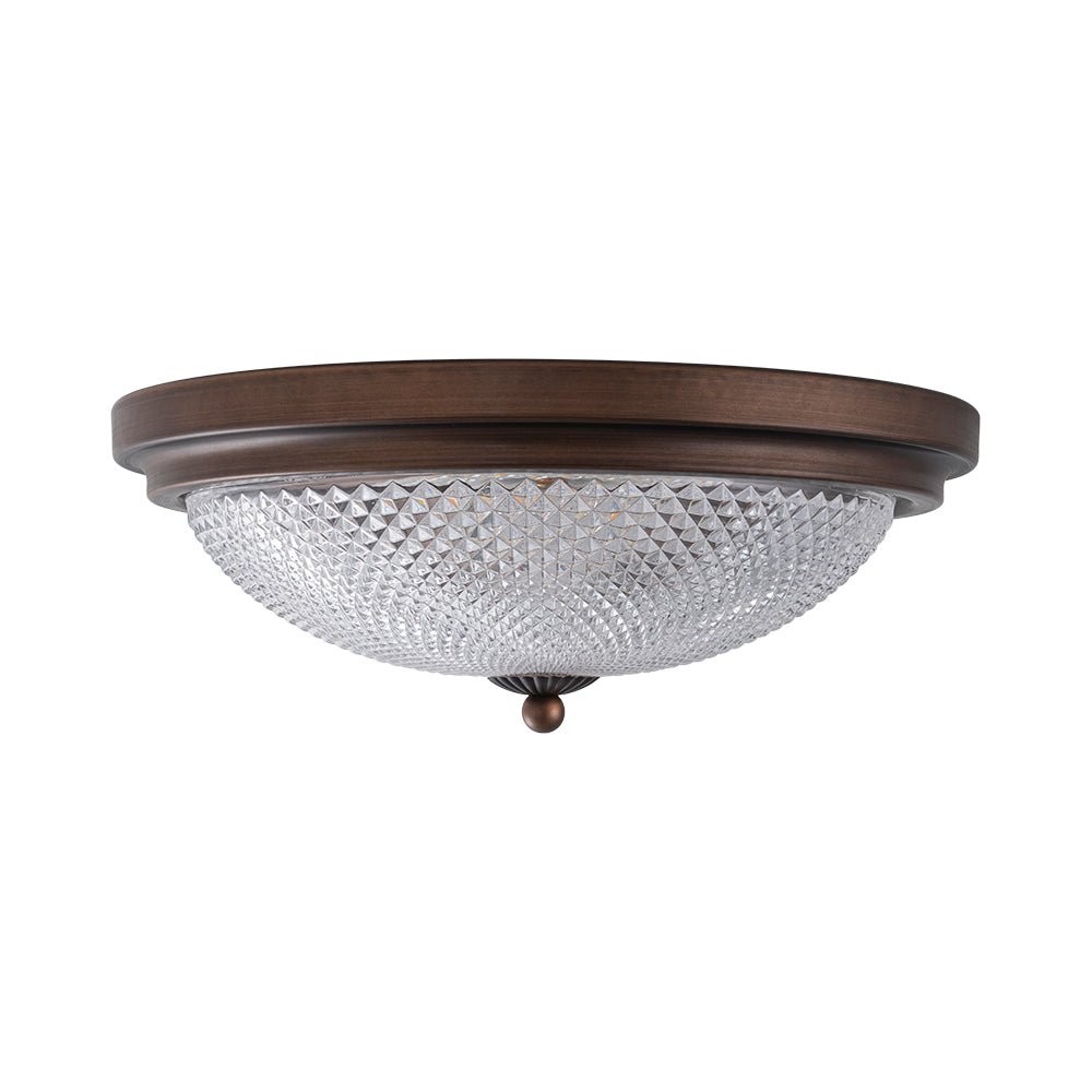 Dimmable Prismatic Glass LED Flush Mount Ceiling Light