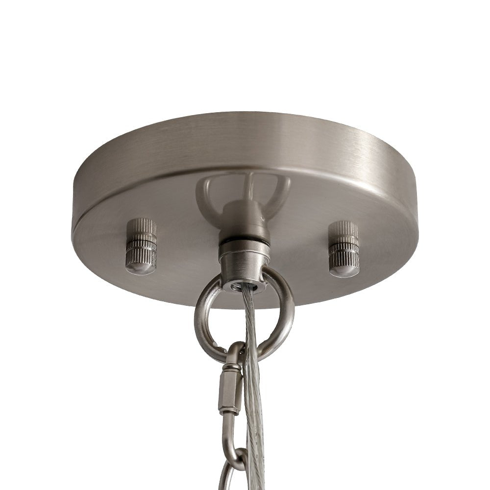 Farmhouse 1-Light Hammered Glass Bell Kitchen Pendant Light