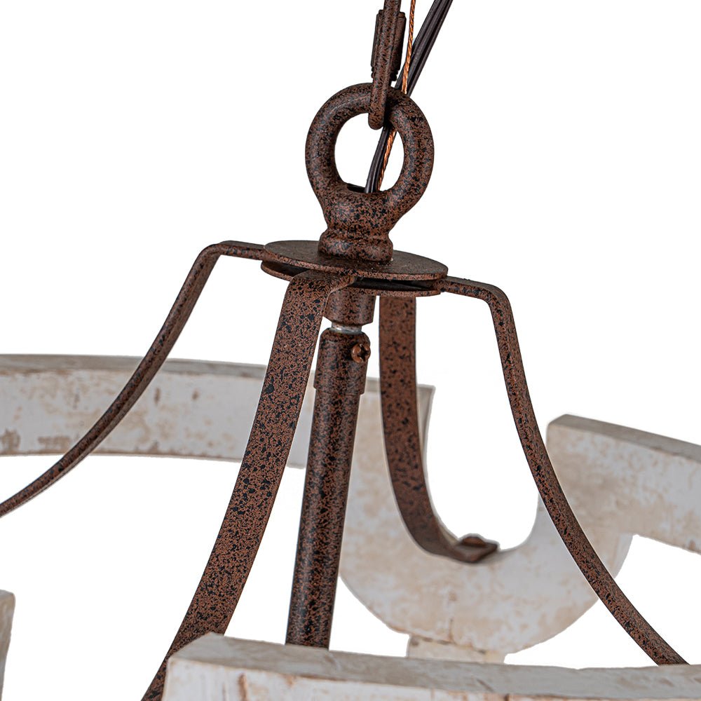 Farmhouse Wood Cylinder Pendant Light