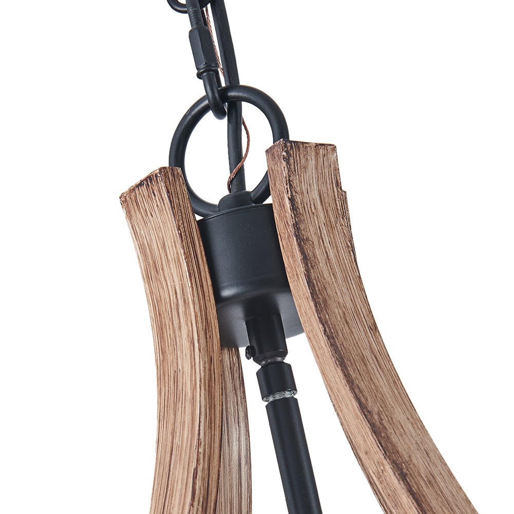 Farmhouse Wood-like Empire Lantern Chandelier