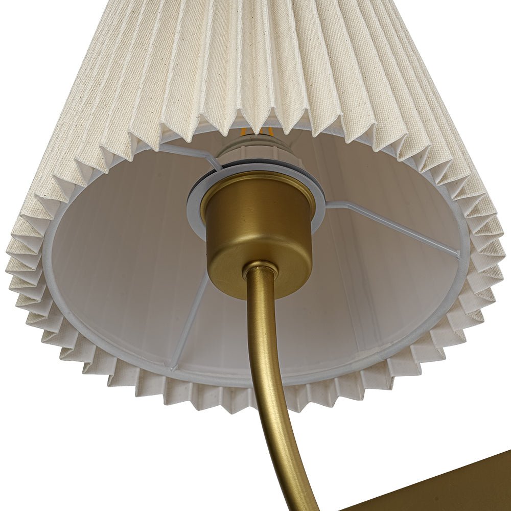 French Elegant 1-Light Pleated Fabric Wall Lamp