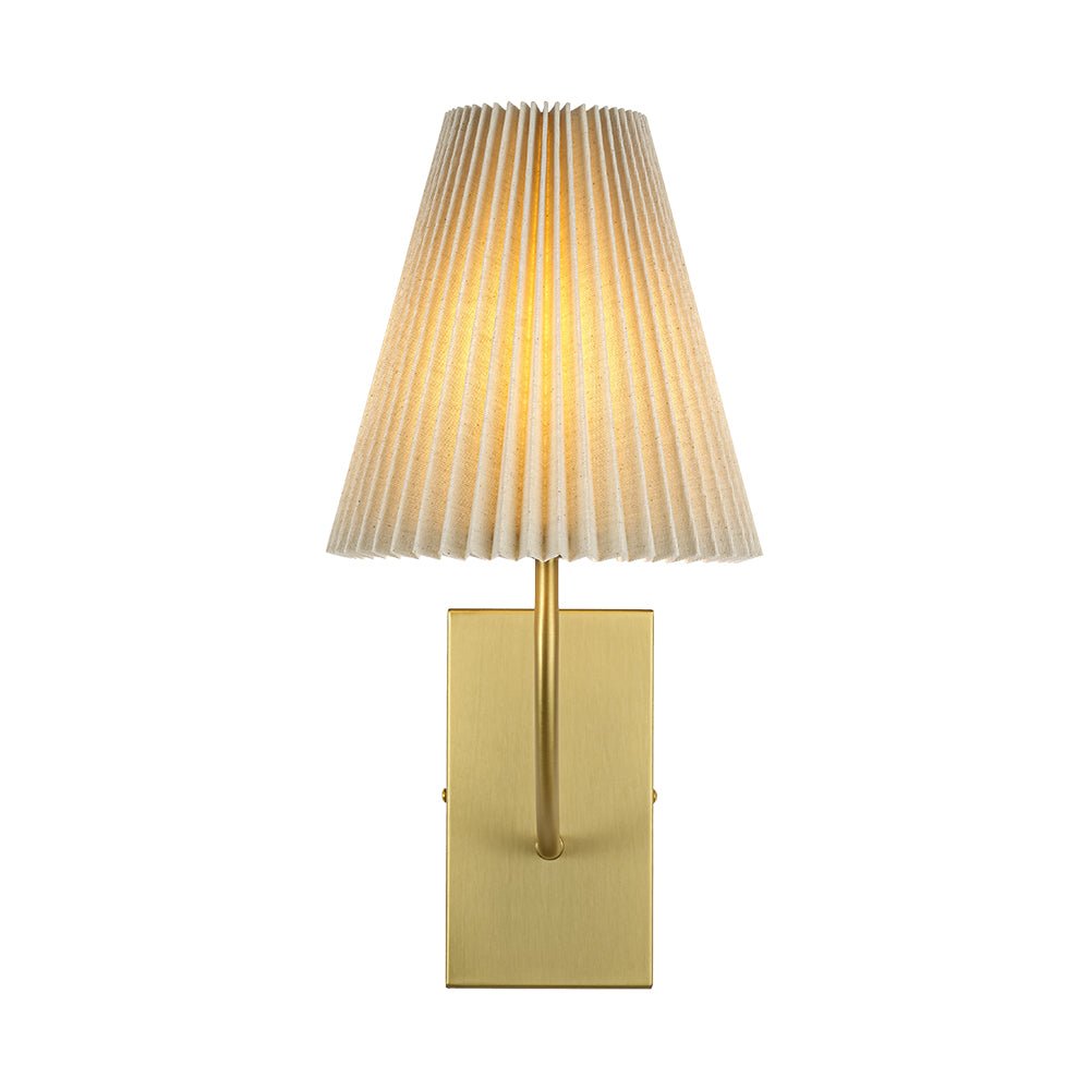 French Elegant 1-Light Pleated Fabric Wall Lamp