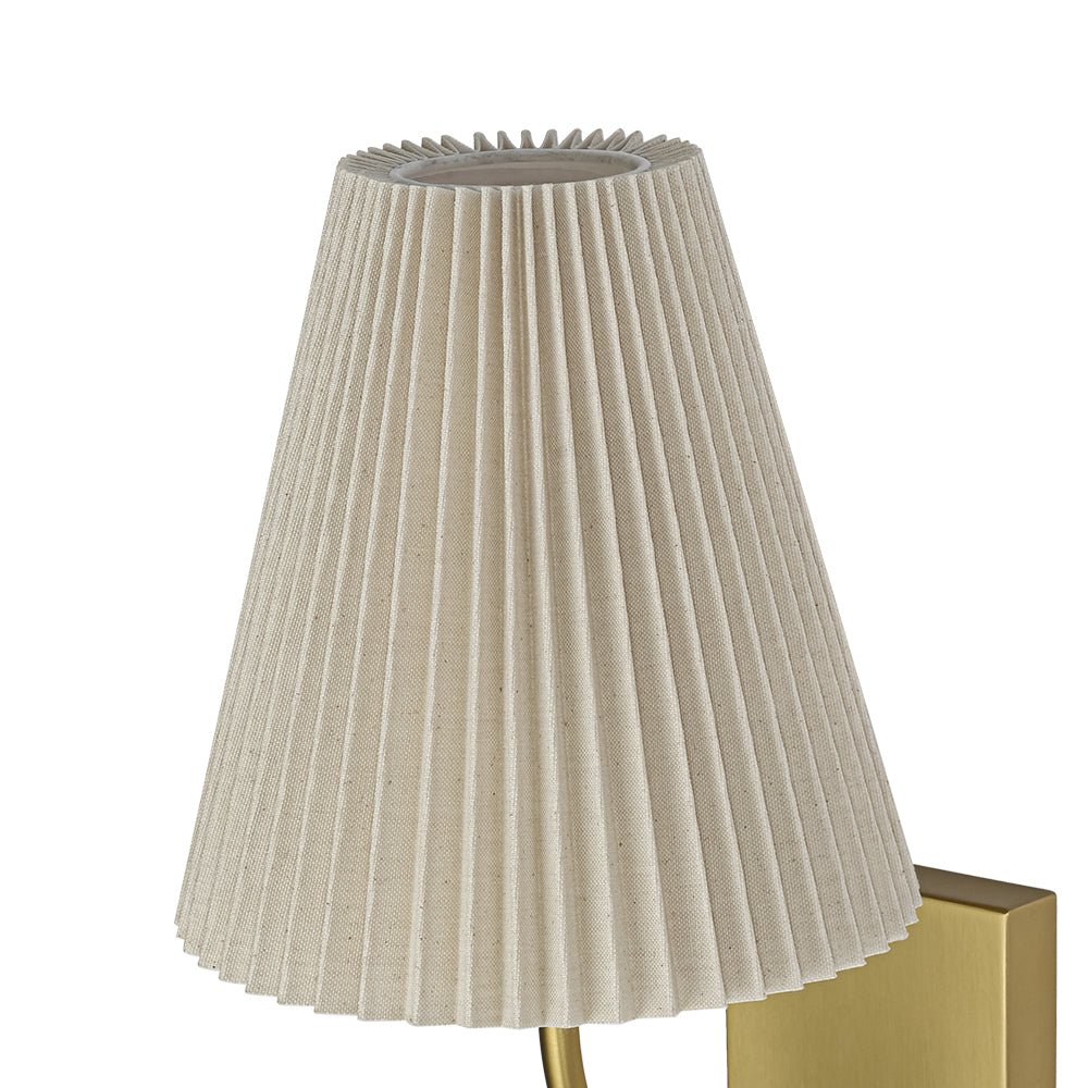 French Elegant 1-Light Pleated Fabric Wall Lamp