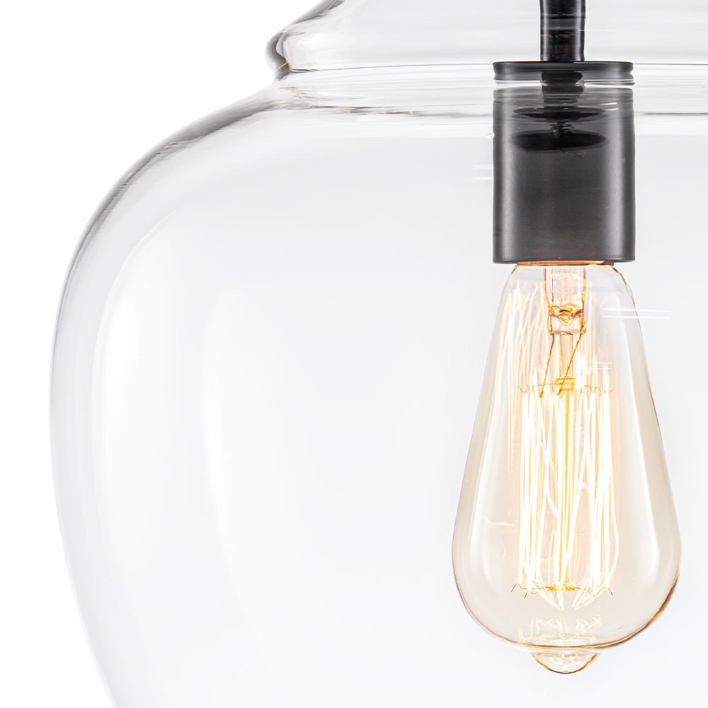 French Farmhouse 1-Light Glass Bell Kitchen Pendant Light