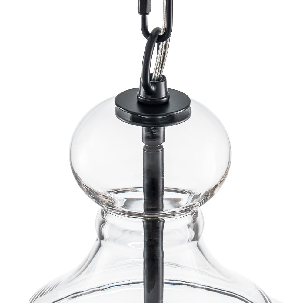 French Farmhouse 1-Light Glass Bell Kitchen Pendant Light