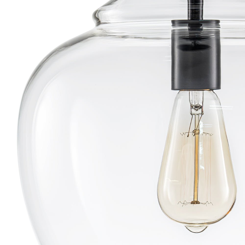 French Farmhouse 1-Light Glass Bell Kitchen Pendant Light