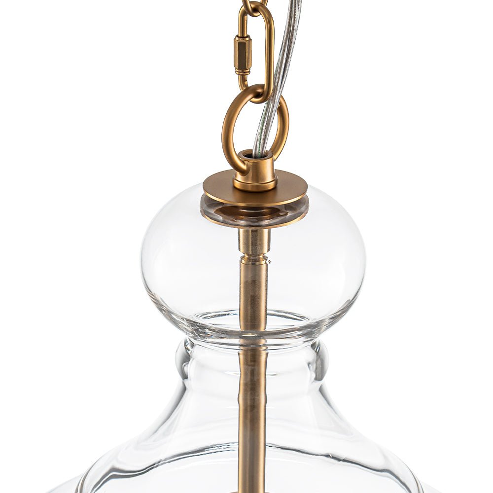 French Farmhouse 1-Light Glass Bell Kitchen Pendant Light